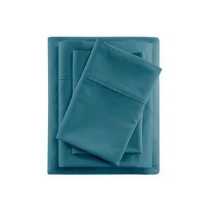 Beautyrest - Queen 600 Thread Count Cooling Cotton Blend 4pc Sh Teal